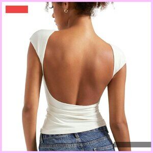 Backless Double Lined Y2K Sexy Going Out Top Tee Shirt